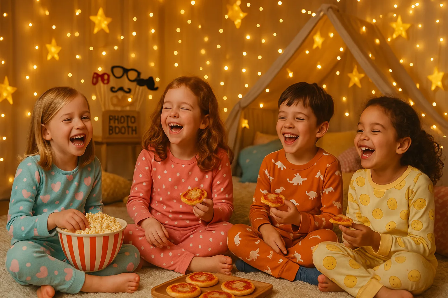 Pyjamaparty med barn