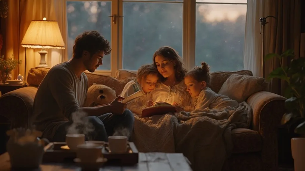 family evening relaxation routine